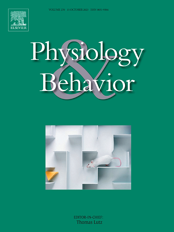 Go to journal home page - Physiology & Behavior